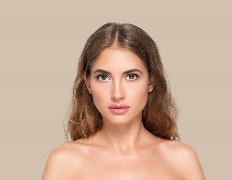Beauty woman face healthy beautiful skin close up female portrai