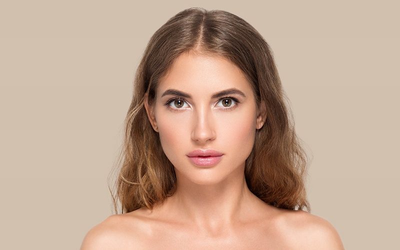 Beauty woman face healthy beautiful skin close up female portrai